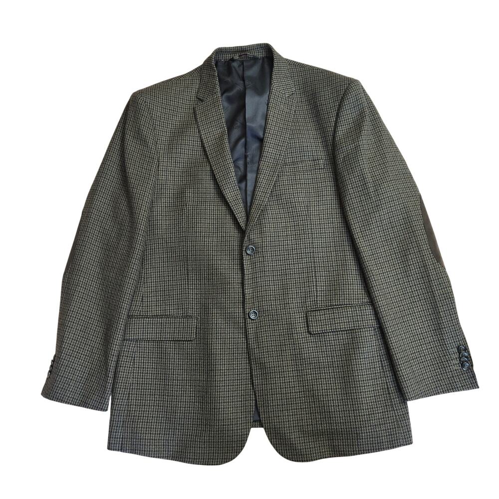 Pronto Moda Men Vtg Preppy Academia Wool Cashmere Blazer 44L Italy Elbow Patches